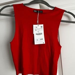 Red Zara Crop Top